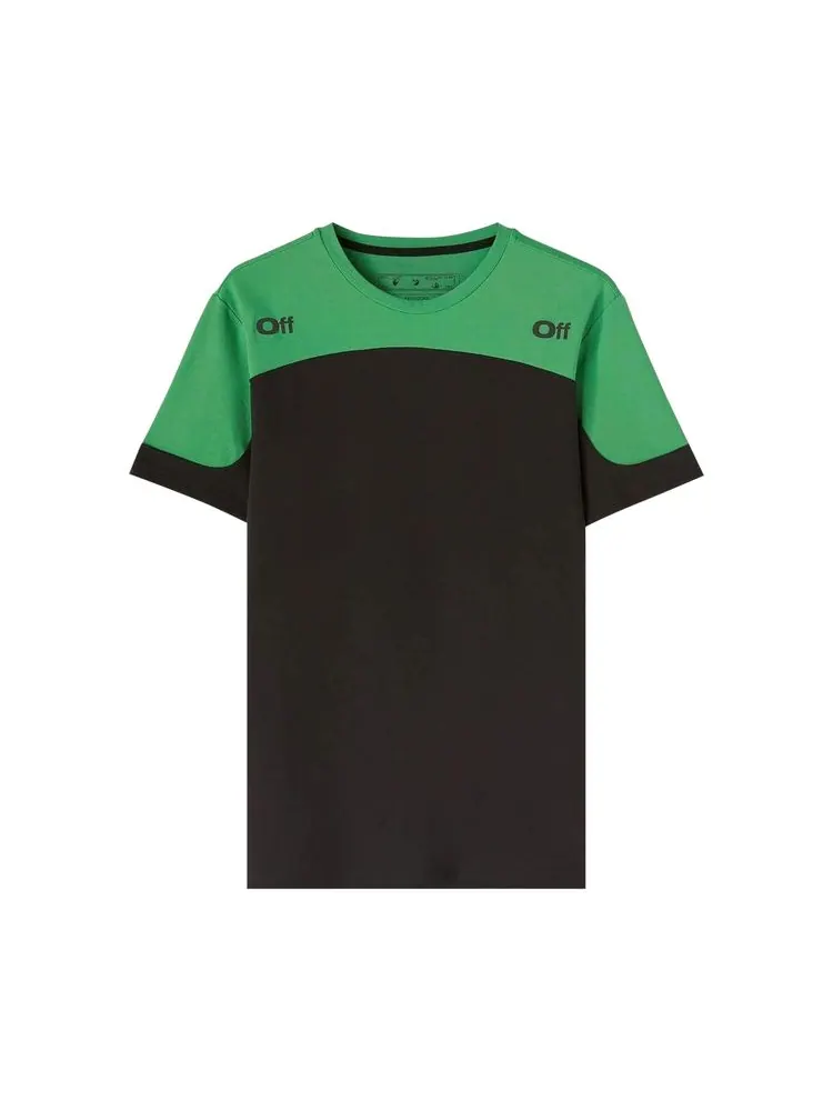Футболка Off-White Diag Outline Block T-Shirt Black/Green — изображение 1 из 1, черный/зеленый
