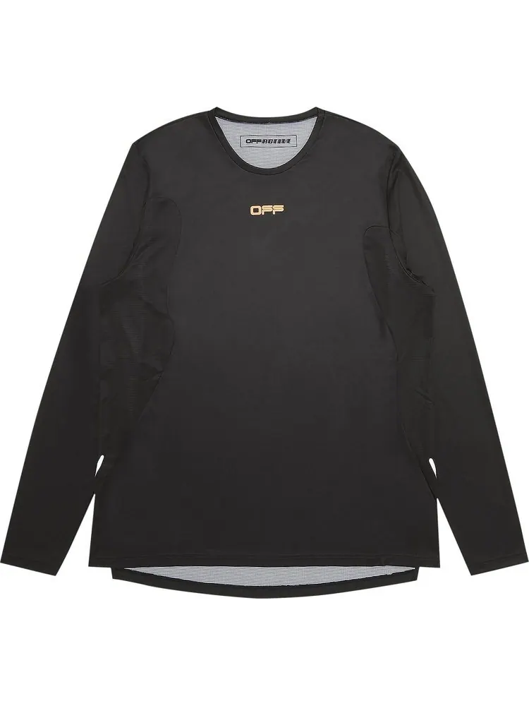 Лонгслив Off-White Active Long-Sleeve Tee 'Black/Orange' — изображение 1 из 3, черный
