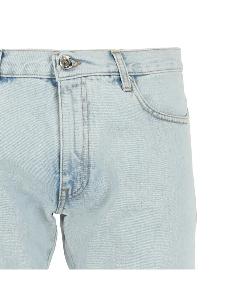 Джинсы Off-White Diag Tab Slim 'Bleach Blue' — изображение 4 из 4, синий