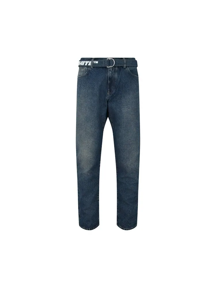 Джинсы Off-White Tapered Belted Jeans