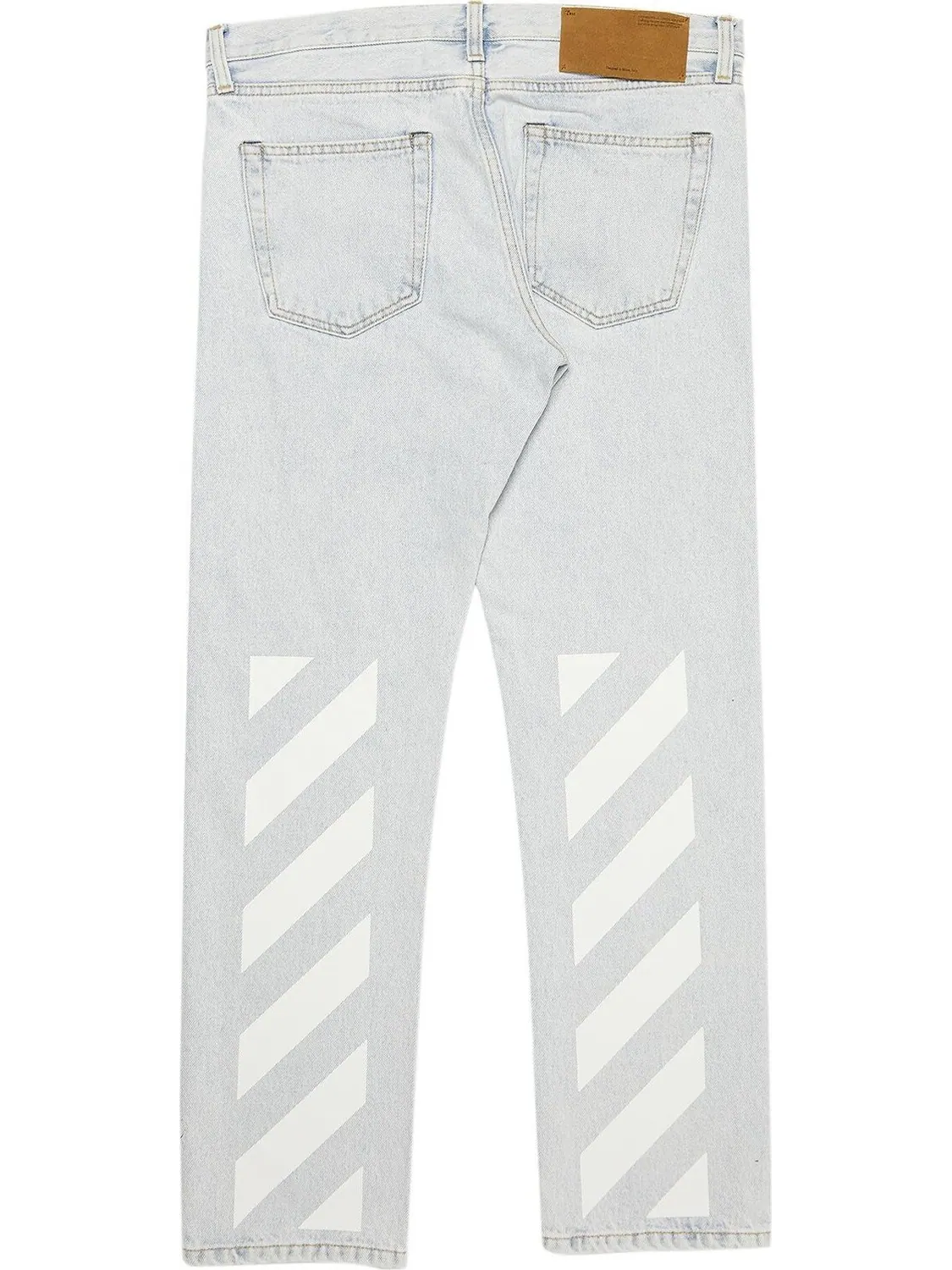 Джинсы Off-White Diag Tab Arrow Slim Jean 'Bleach Blue' — изображение 2 из 3, синий