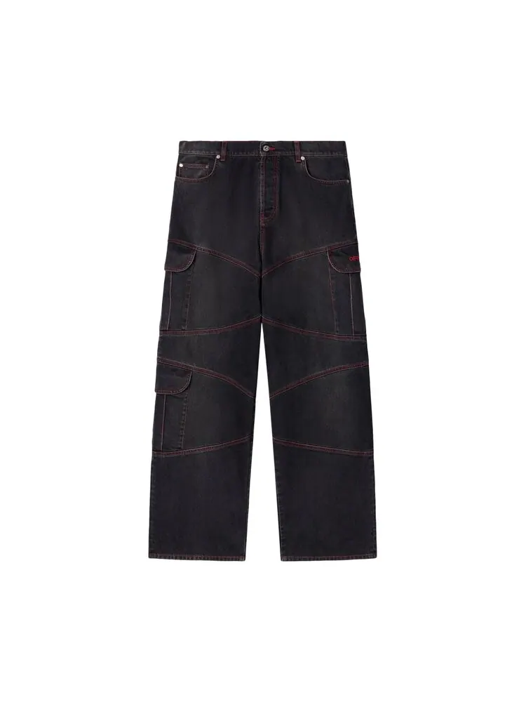 Джинсы Off-White Script Samurai Straight Jeans