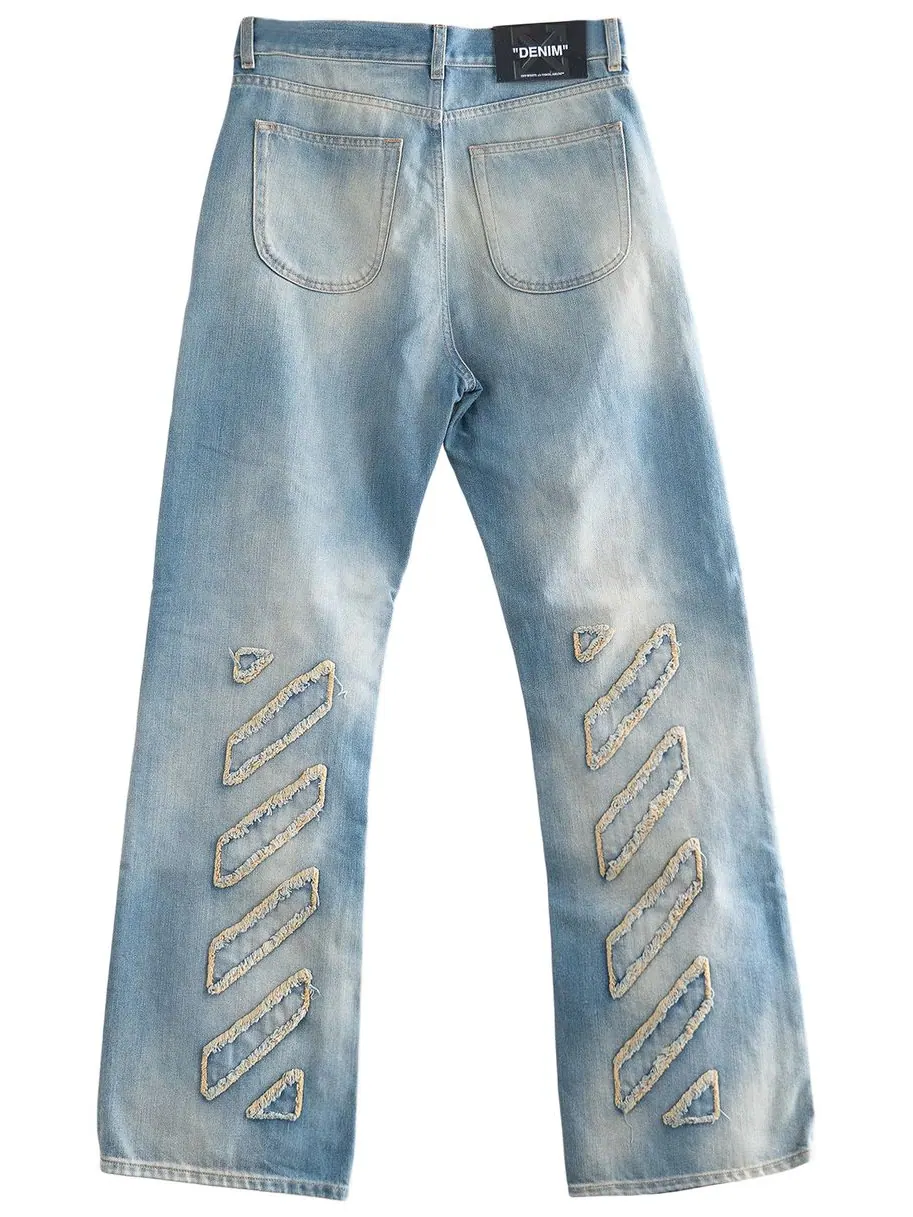 Джинсы Off-White Diagonal Raw Patch 90s Skate Jeans — изображение 2 из 2, синий