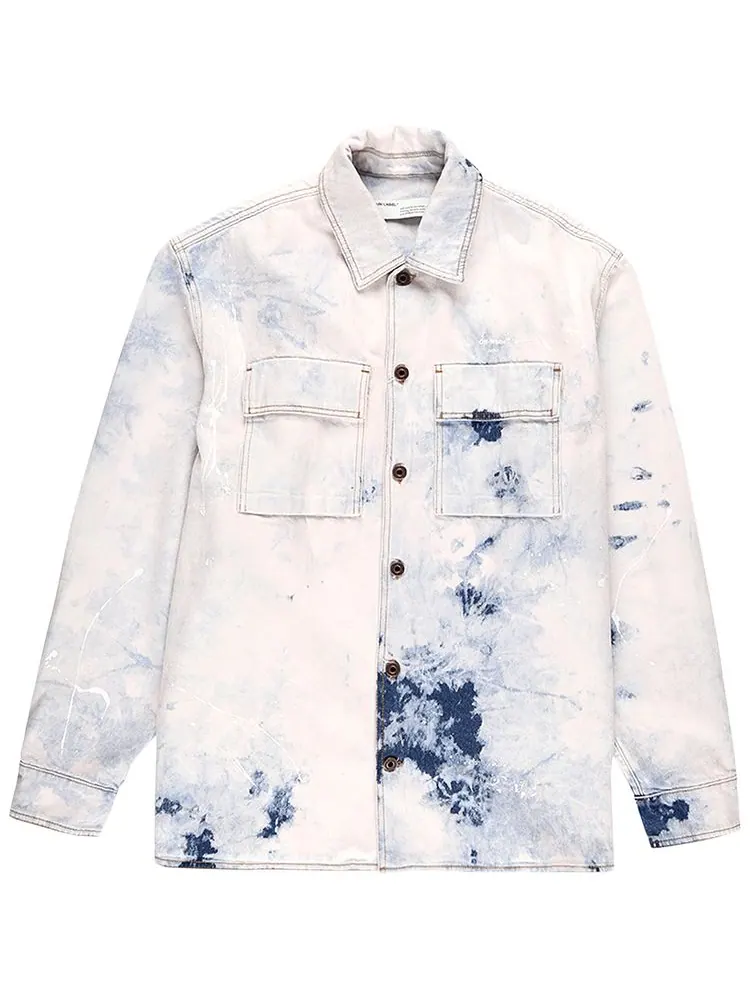 Джинсовая рубашка Off-White Arrow Over Denim Shirt — изображение 1 из 2, синий