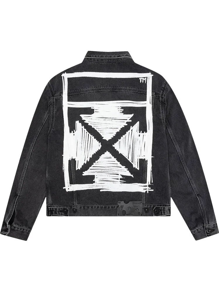 Куртка Off-White Negative Mark Slim Denim Jacket 'Medium Grey' — изображение 2 из 2, серый