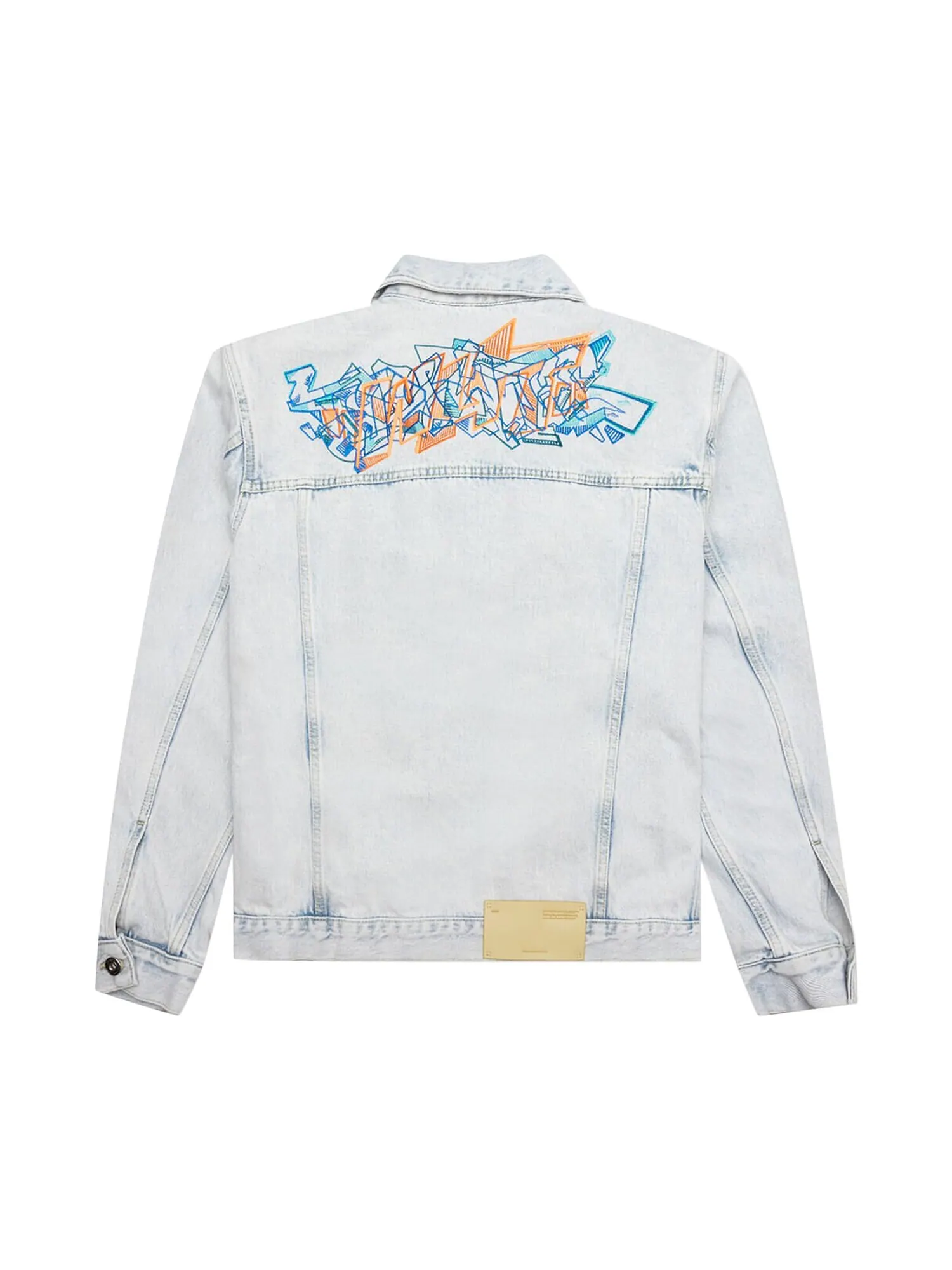 Джинсовая куртка для скейтбординга Off-White с вышивкой граффити — изображение 2 из 2, синий