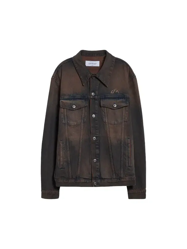 Куртка Off-White Overdyed Den Skate Jacket — изображение 1 из 2, коричневый
