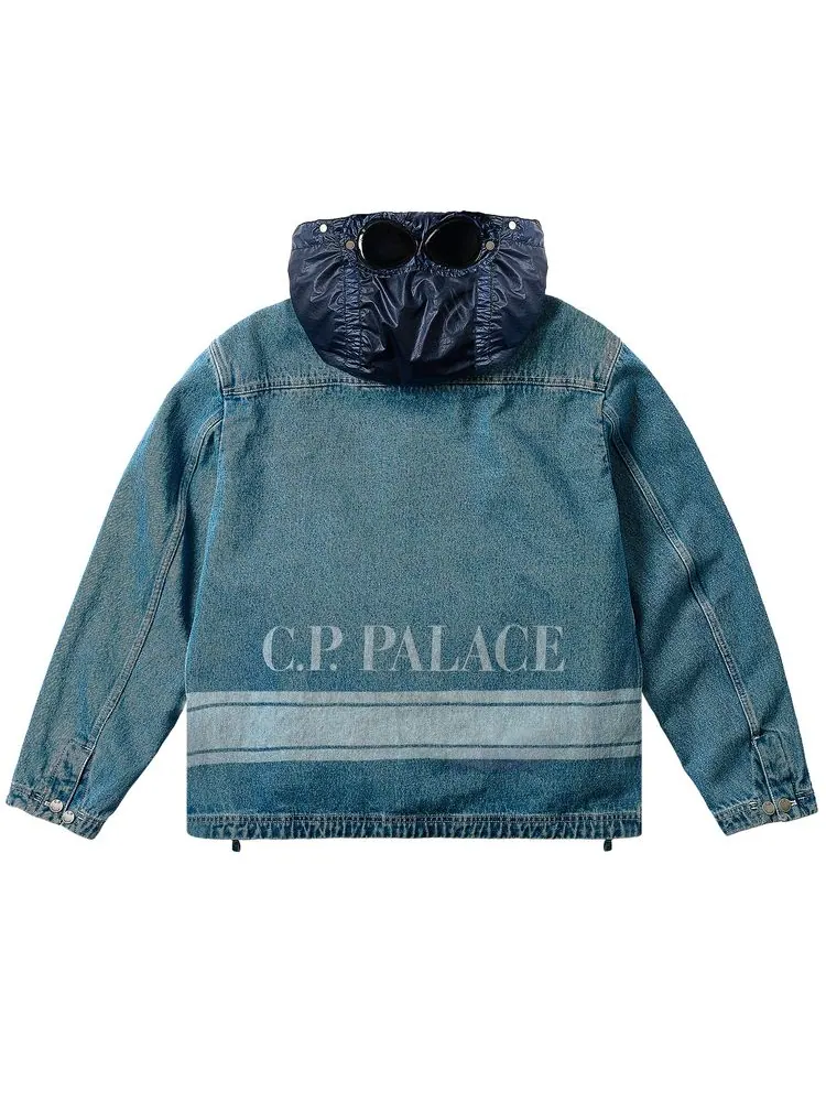 Куртка Palace x C.P. Company Denim 14 3/4oz Goggle Jacket 'Denim' — изображение 5 из 7, джинсовый синий