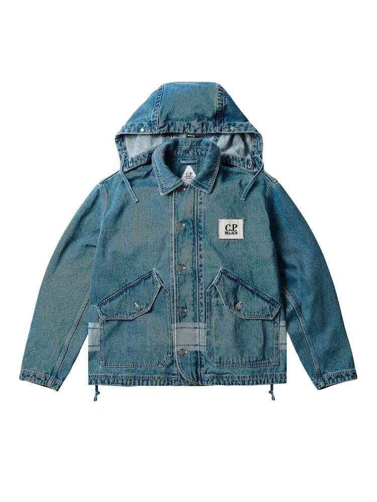 Куртка Palace x C.P. Company Denim 14 3/4oz Goggle Jacket 'Denim' — изображение 6 из 7, джинсовый синий