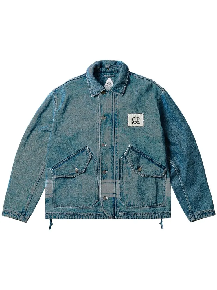 Куртка Palace x C.P. Company Denim 14 3/4oz Goggle Jacket 'Denim' — изображение 7 из 7, джинсовый синий