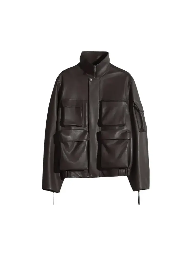 Кожаная куртка Lemaire Pockets