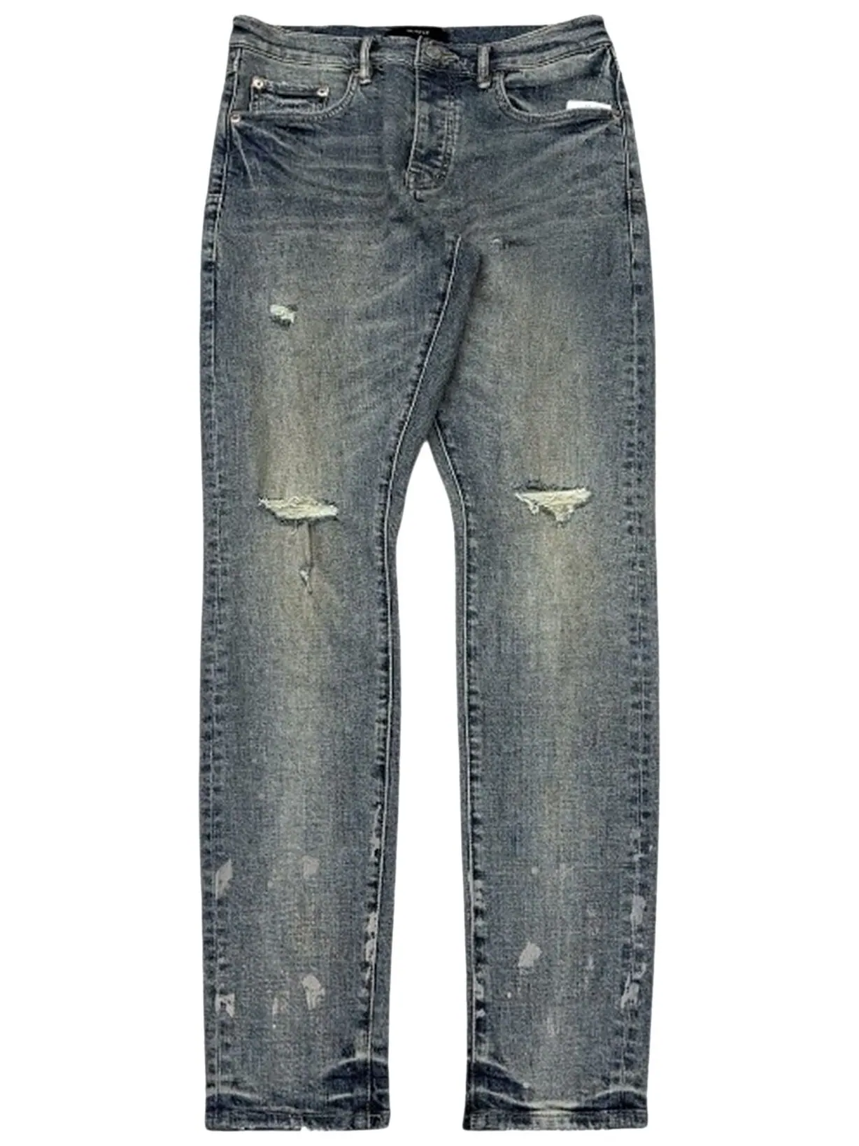 Джинсы PURPLE BRAND Worn Slashed Paint Denim — изображение 1 из 2, синий