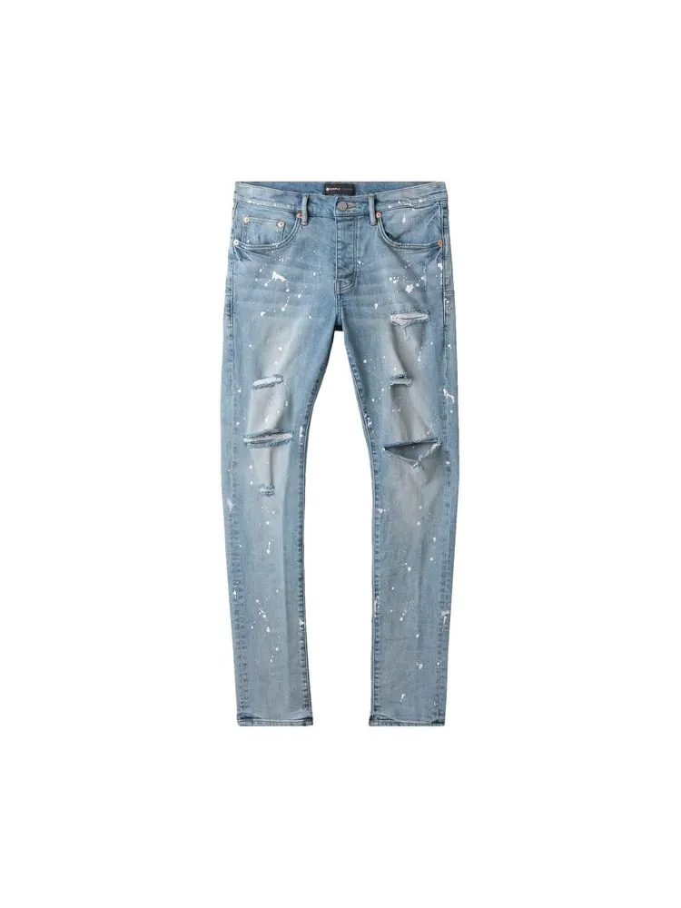 Джинсы PURPLE BRAND Paint Jeans 'Light Indigo' — изображение 1 из 3, светлый индиго