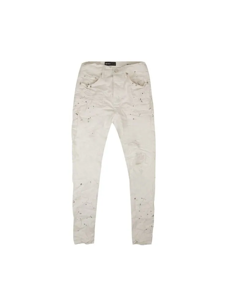 Брюки PURPLE BRAND Paint Blowout Denim Pants White — изображение 1 из 1, белый