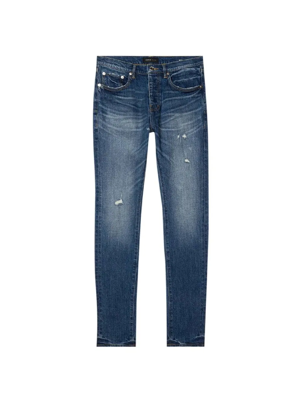 Джинсы узкие Purple Brand One Year Worn — изображение 1 из 2, синий