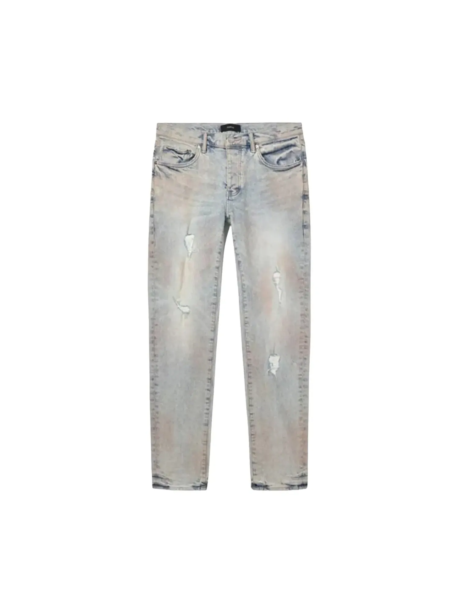Джинсы PURPLE BRAND Skinny Pink Mud Distressed — изображение 1 из 1, светлый индиго