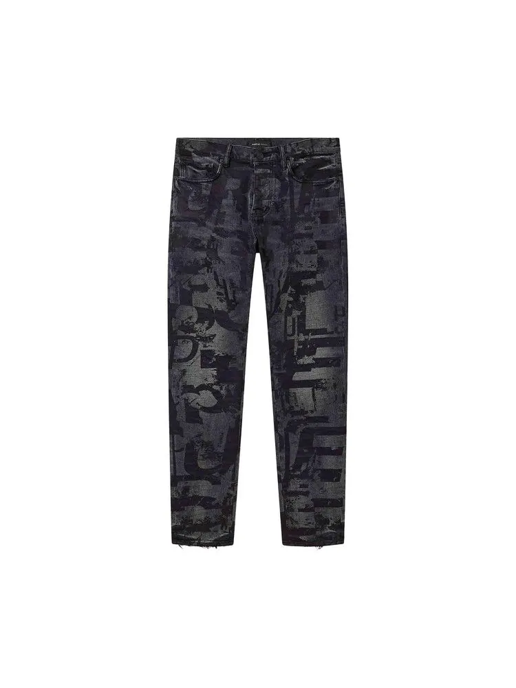 Джинсы PURPLE BRAND Skinny Grunge Print Jean — изображение 1 из 1, черный