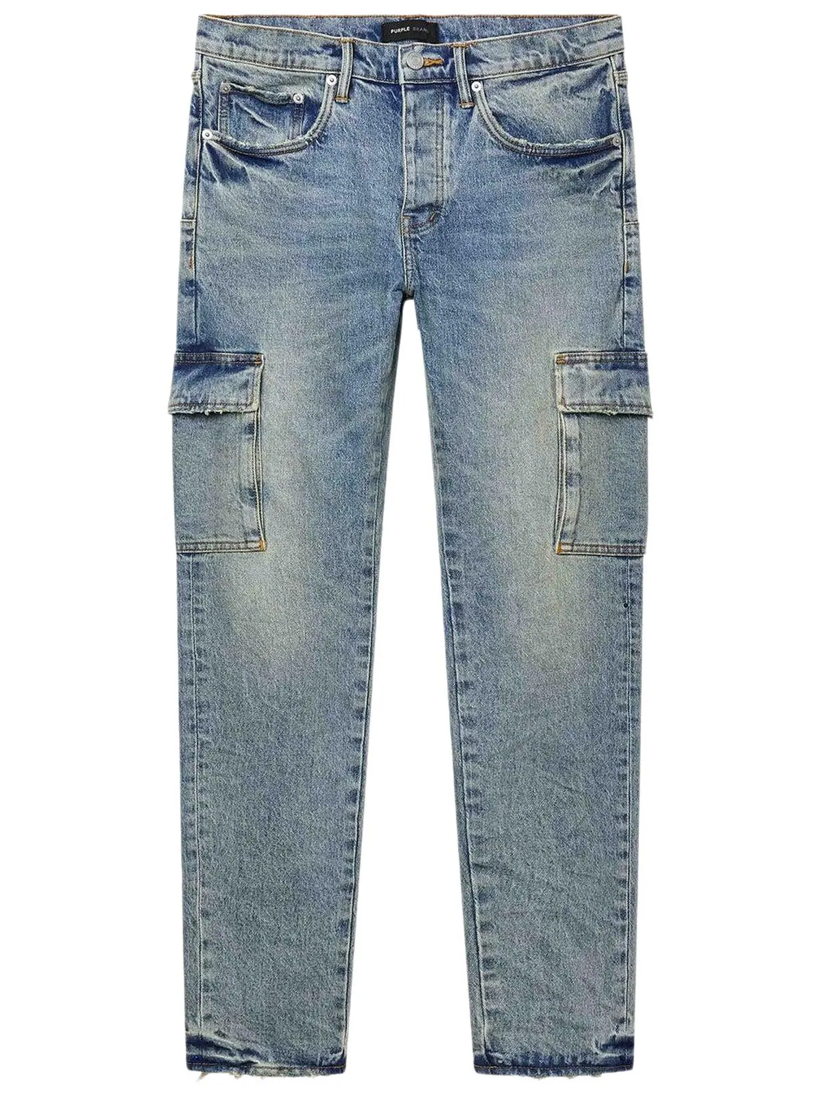Джинсы-карго узкие фиолетовые PURPLE BRAND Blue Stone — изображение 1 из 1, синий