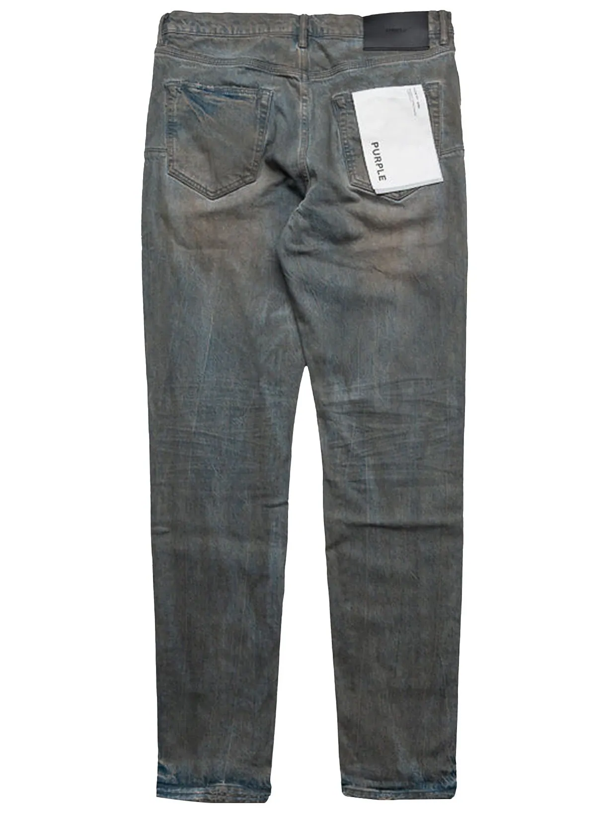 Джинсы PURPLE BRAND с низкой посадкой и зауженными штанинами Monterrico Mud Jean — изображение 2 из 2, серый