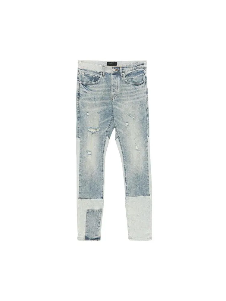 Джинсы PURPLE BRAND Skinny Patchwork Jeans — изображение 1 из 1, индиго