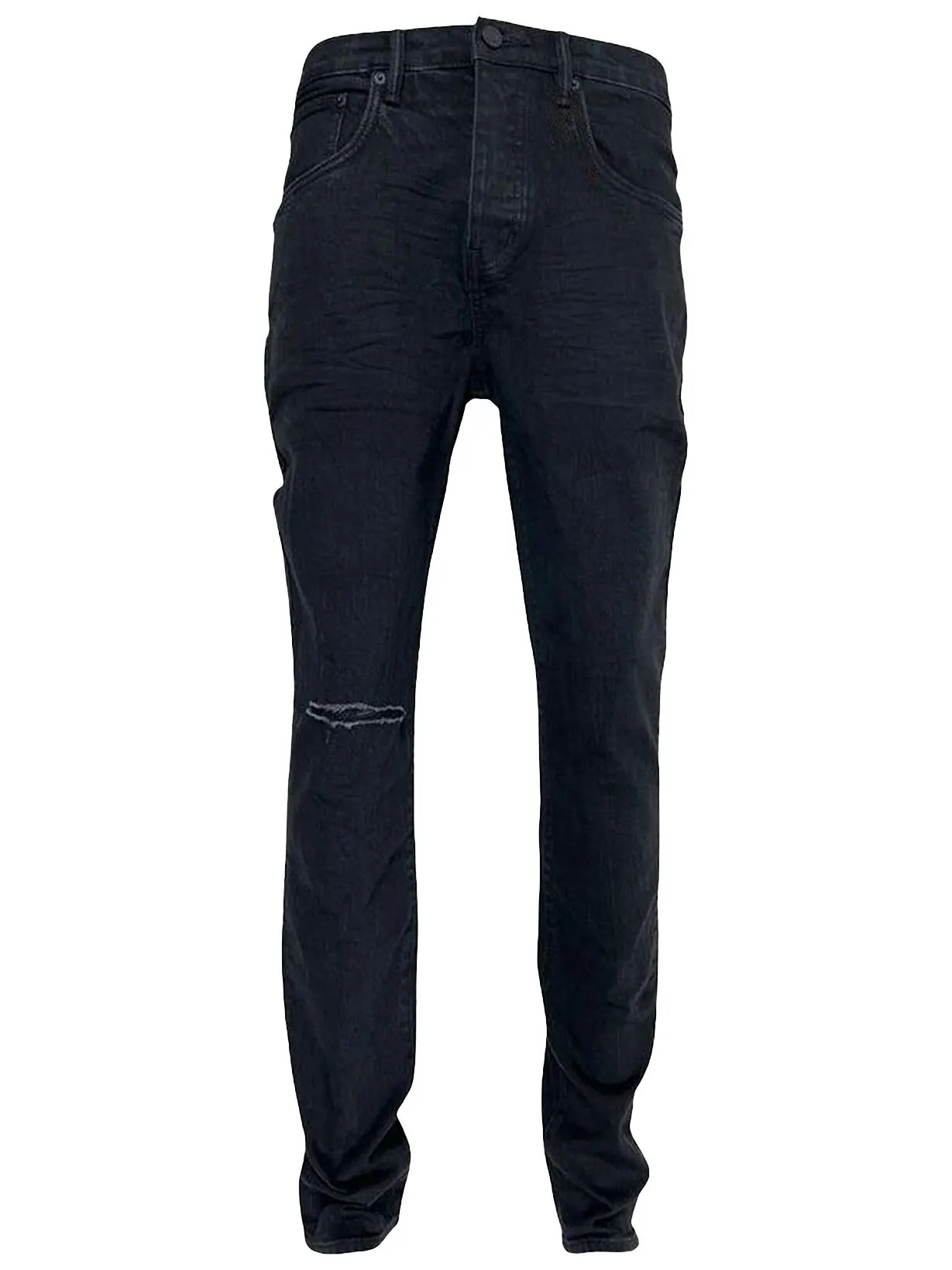 Джинсы PURPLE BRAND Knee Slit Rinse Slim Denim — изображение 1 из 2, черный