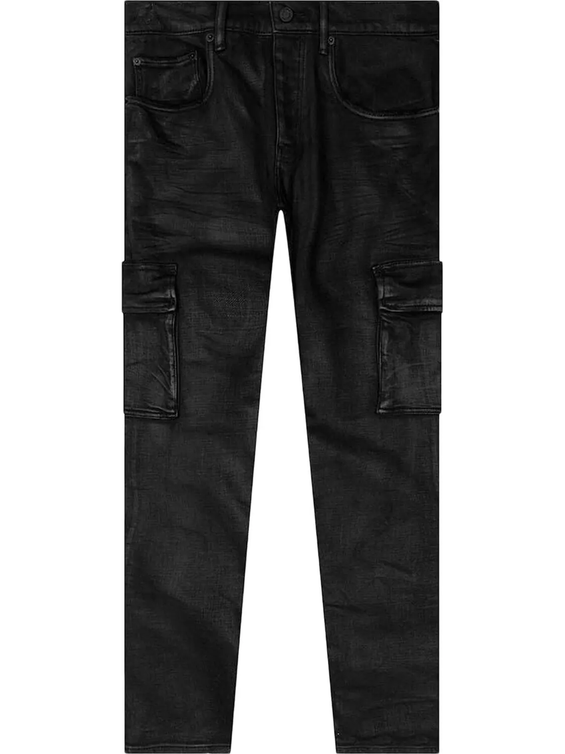 Брюки PURPLE BRAND Cargo Flare 'Black Resin' — изображение 1 из 2, черный
