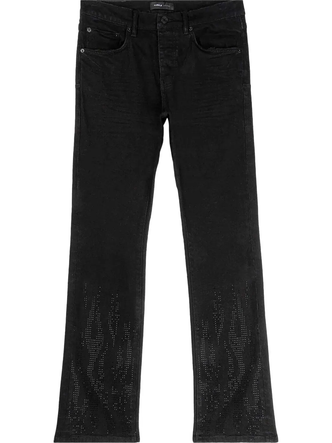 Джинсы PURPLE BRAND Flamed Flare 'Black' — изображение 1 из 2, черный