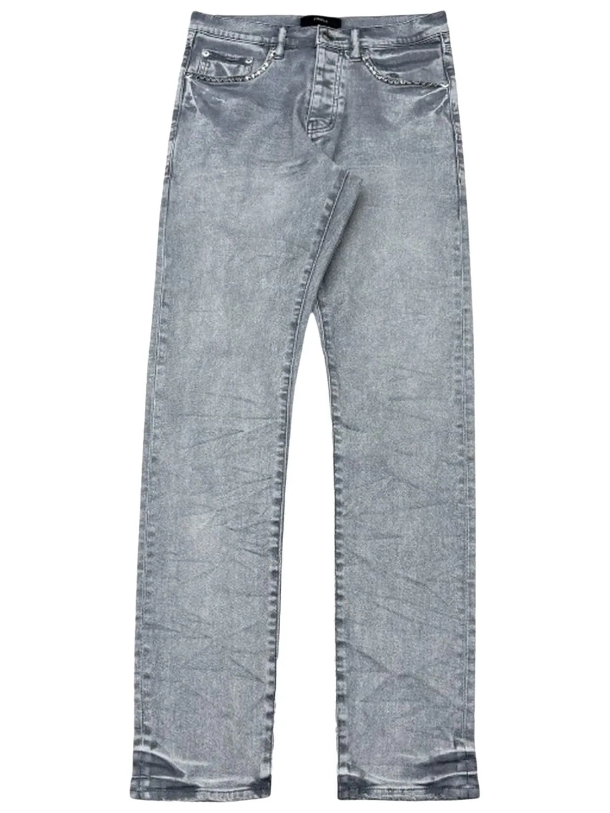 Брюки PURPLE BRAND Alloy Studs Overdyed — изображение 1 из 2, серый
