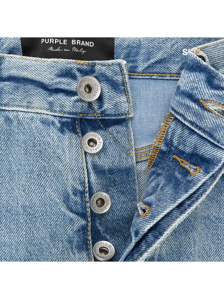 Джинсы PURPLE BRAND Faded Crytal Racer Skinny Jeans — изображение 3 из 3, синий