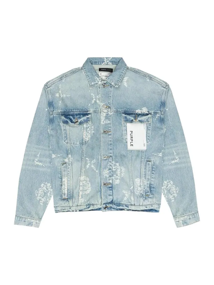 Куртка PURPLE BRAND Type Monogram Denim Jacket — изображение 1 из 1, синий