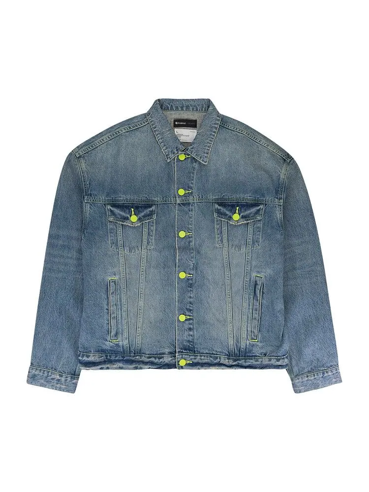 Куртка PURPLE BRAND Vintage Washed Denim Jacket — изображение 1 из 3, синий