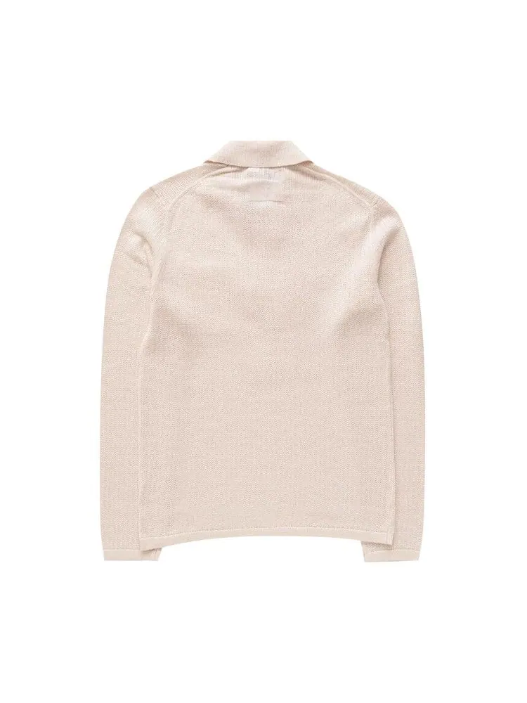 Свитер Helmut Lang Long-Sleeve Zip Polo Sweater — изображение 2 из 2, белый