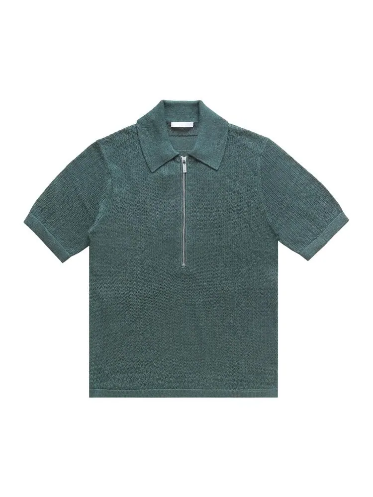 Поло Helmut Lang Short-Sleeve Zip Polo