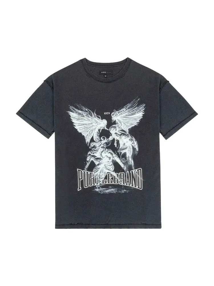 Футболка PURPLE BRAND Textured Inside Out Tee — изображение 1 из 2, черный