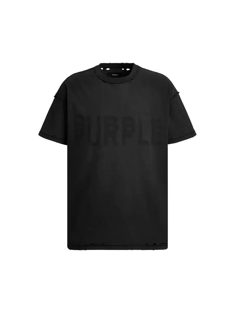 Футболка с текстурированной поверхностью PURPLE BRAND — изображение 1 из 1, черный