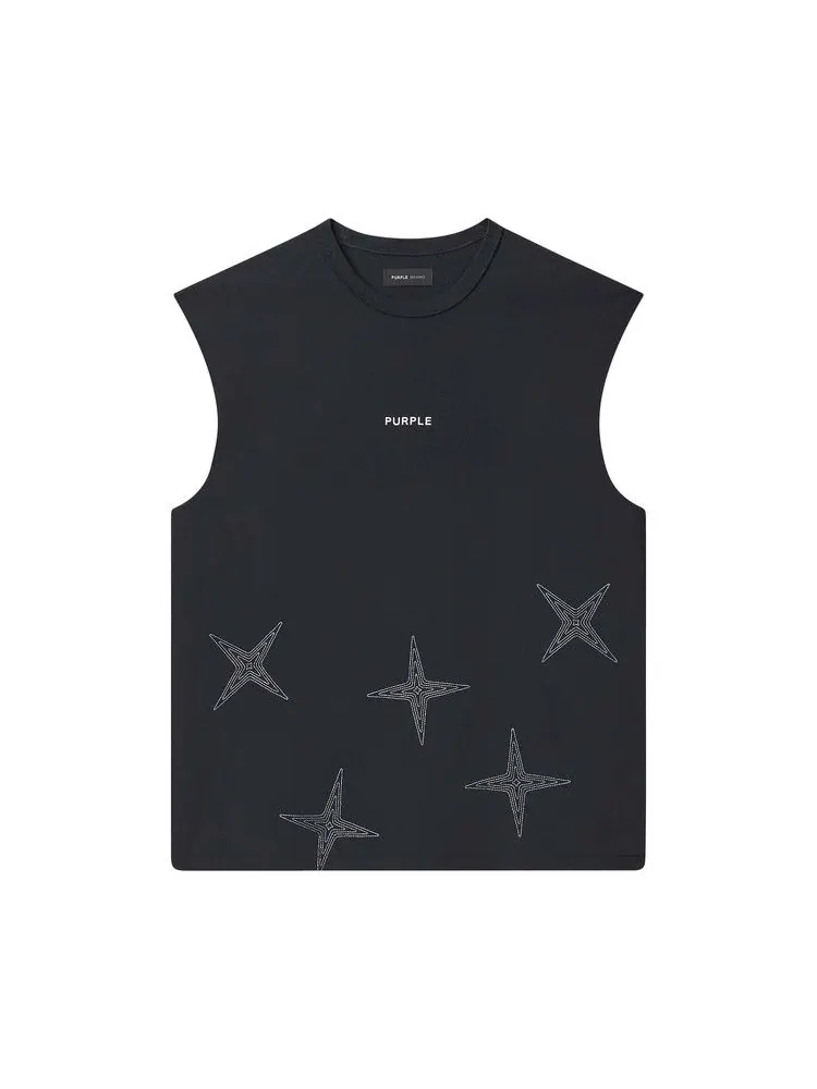 Топ PURPLE BRAND Embroidered Star Tank Top