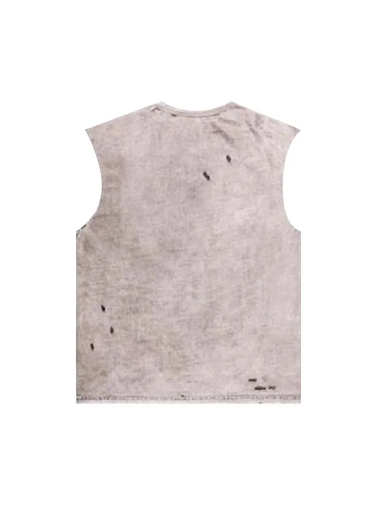Футболка PURPLE BRAND Textured Sleeveless T-Shirt — изображение 2 из 2, коричневый