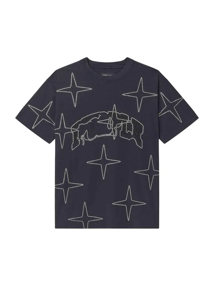 Футболка PURPLE BRAND Crystal Star Tee — изображение 1 из 1, черный