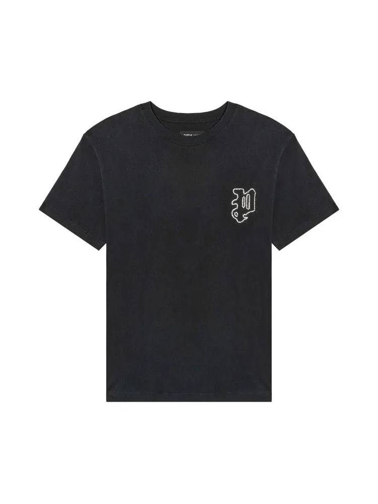 Футболка PURPLE BRAND Gothic Crystalong Sleeve Tee — изображение 1 из 1, черный