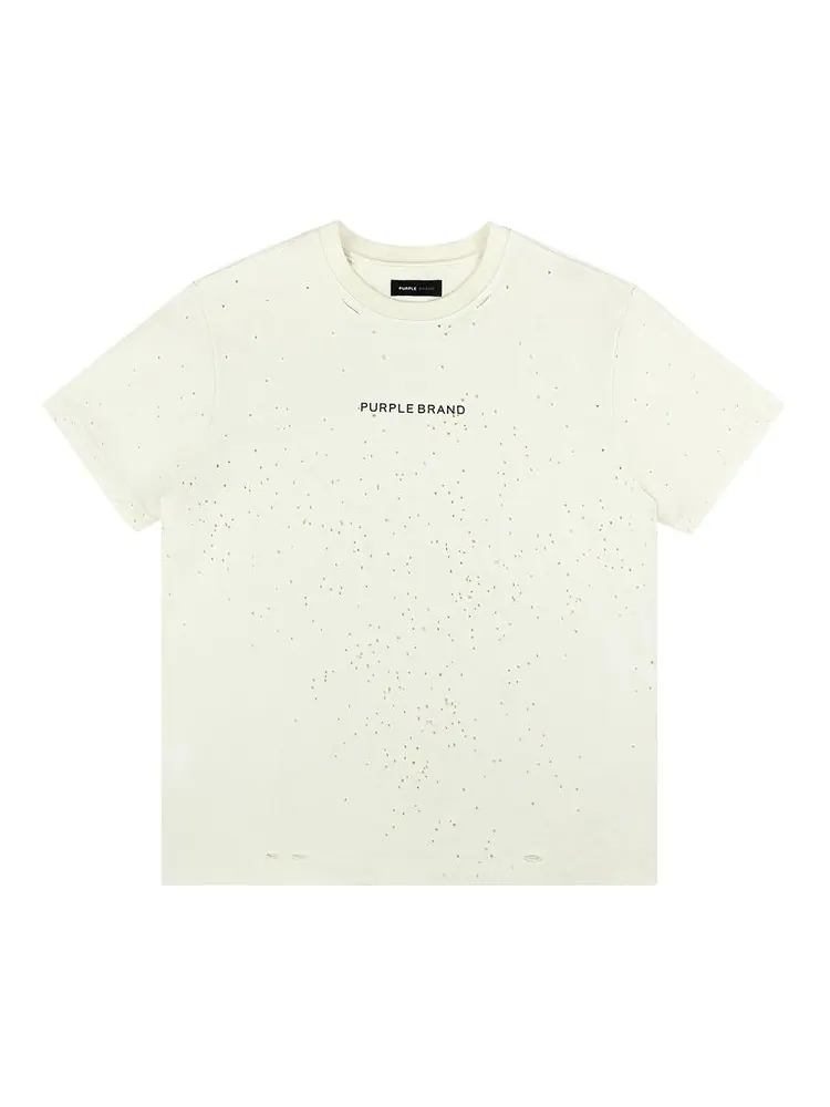 Футболка PURPLE BRAND HWT Jersey Short-Sleeve Tee Ivory