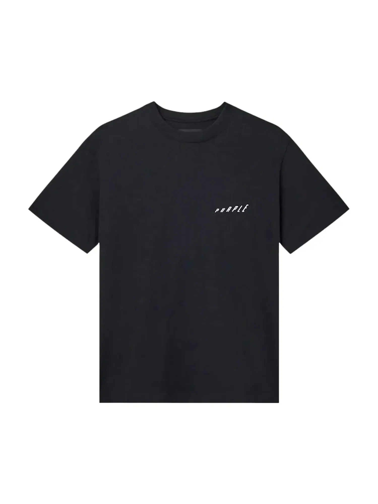 Футболка с коротким рукавом из плотного трикотажа марки PURPLE BRAND — изображение 1 из 1, черный