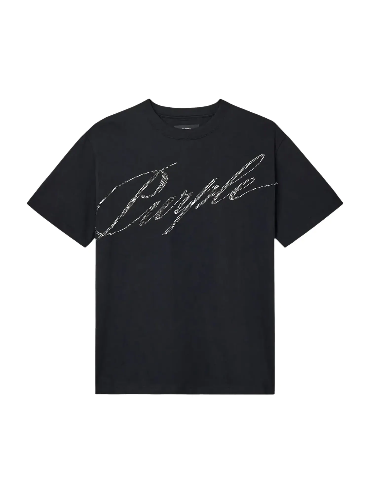 Футболка PURPLE BRAND Crystal Slanted Script Tee — изображение 1 из 1, черный