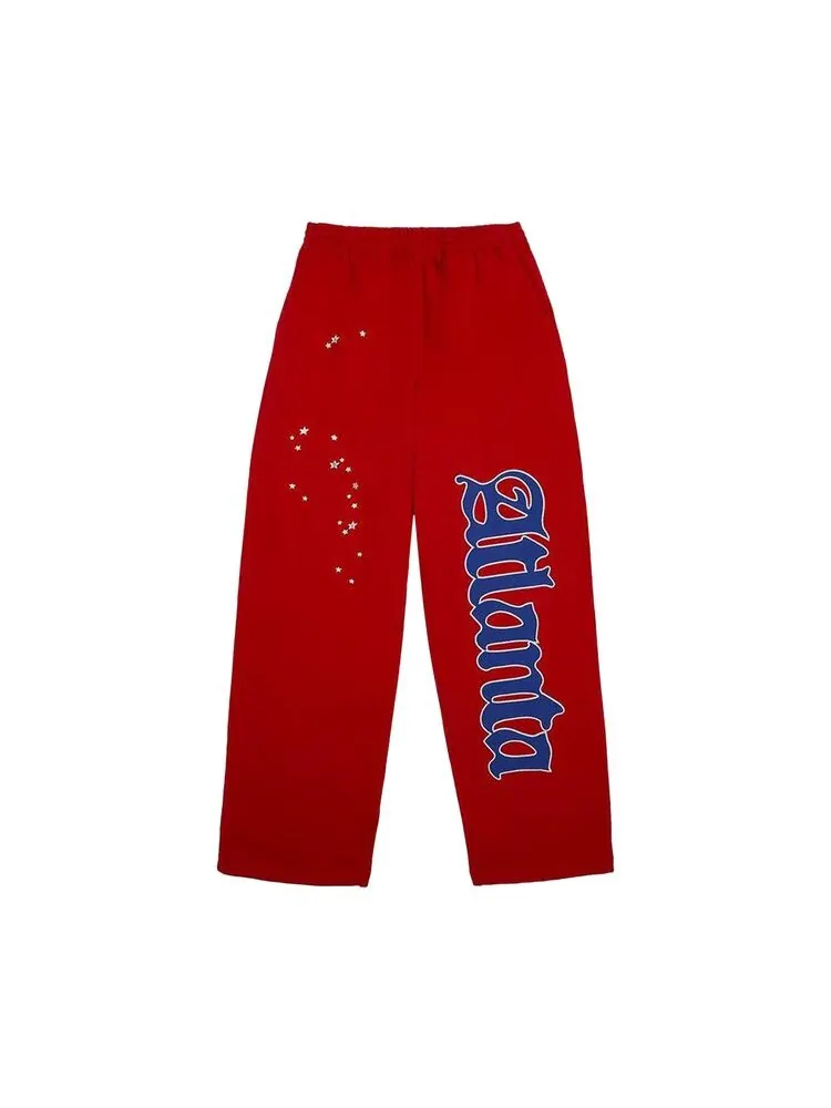 Спортивные брюки Sp5der Atlanta Open Leg Sweatpant Red — изображение 1 из 2, красный
