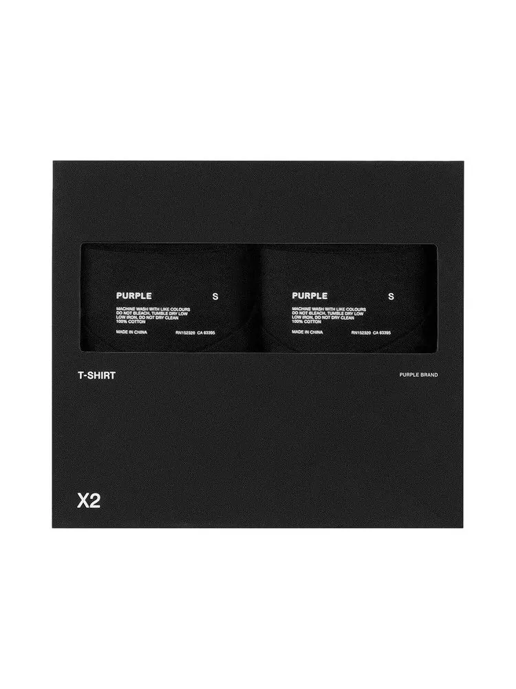 Футболка PURPLE BRAND 2 Pack Tees — изображение 2 из 2, черный