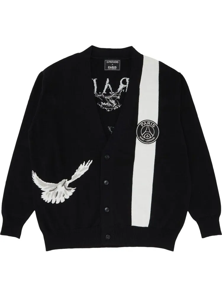 Кардиган Paris Saint-Germain x 3.PARADIS Tour Eiffel Cardigan 'Black' — изображение 1 из 3, черный