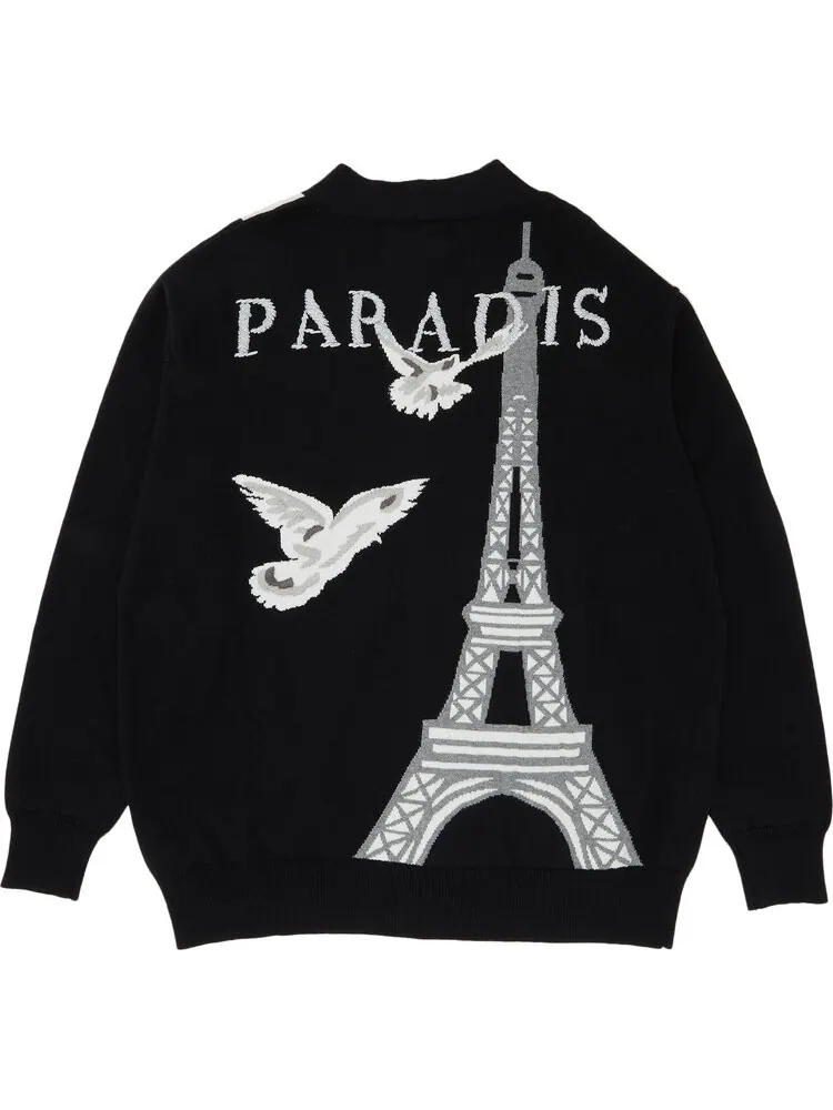 Кардиган Paris Saint-Germain x 3.PARADIS Tour Eiffel Cardigan 'Black' — изображение 2 из 3, черный
