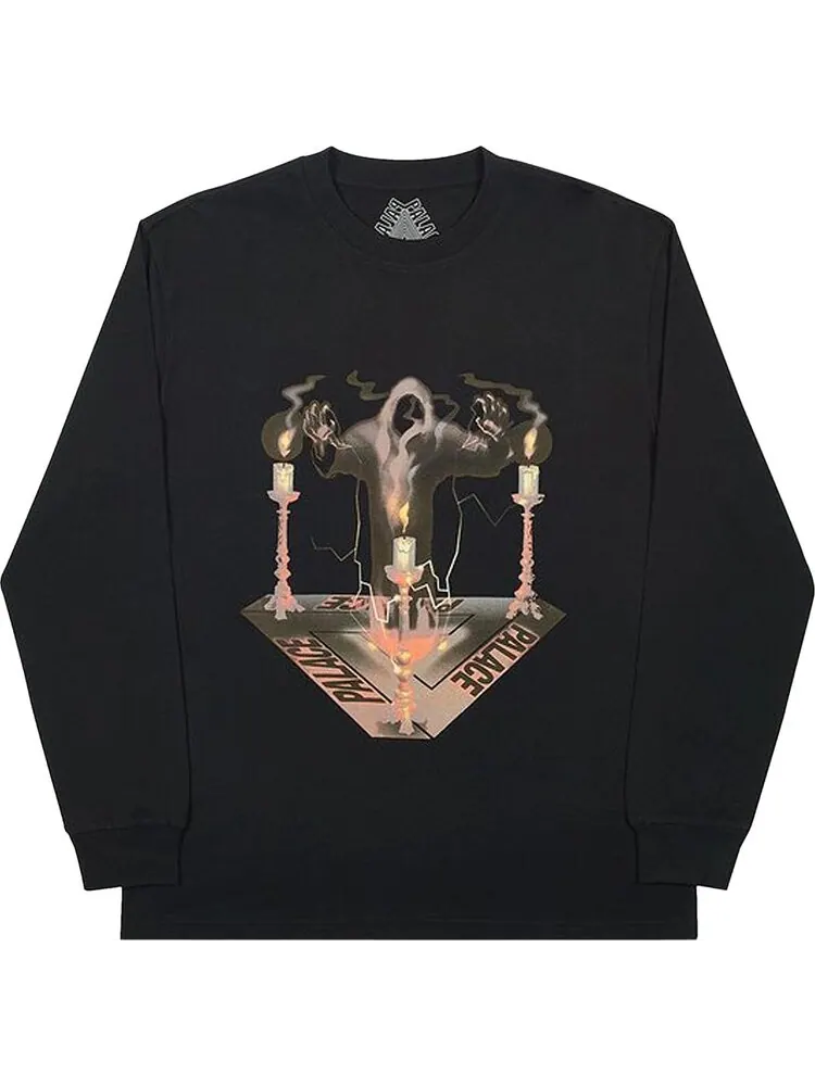 Лонгслив Palace Spooked Long-Sleeve 'Black' — изображение 1 из 1, черный