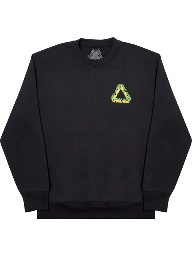 Толстовка Palace Split P3 Crew 'Black' — изображение 1 из 1, черный