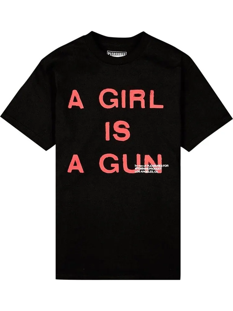 Футболка Pleasures Girl Is A Gun T-Shirt 'Black' — изображение 1 из 2, черный