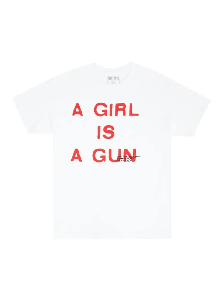 Футболка Pleasures Girl Is A Gun T-Shirt 'White' — изображение 1 из 1, белый
